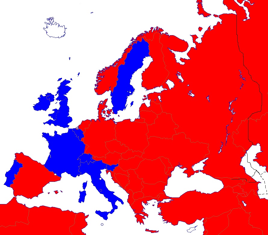 Ruch lewostronny i prawostronny na kolei w Europie