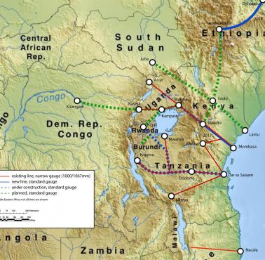 Wschodnioafrykańskie inwestycje kolejowe, Afryka, Afryka wschodnia