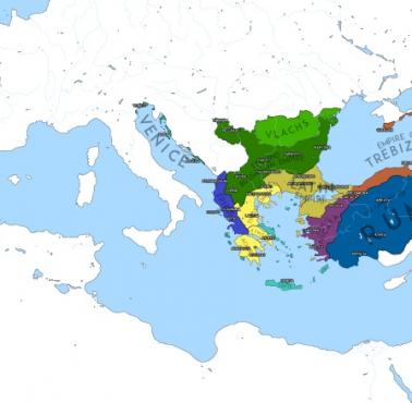 Imperium Bizantyjskie w 1209 roku po katastrofie czwartej krucjaty