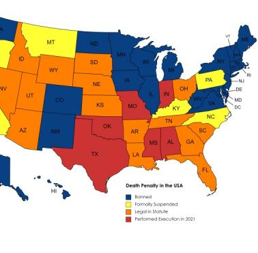 Kara śmierci w poszczególnych stanach USA, 2021
