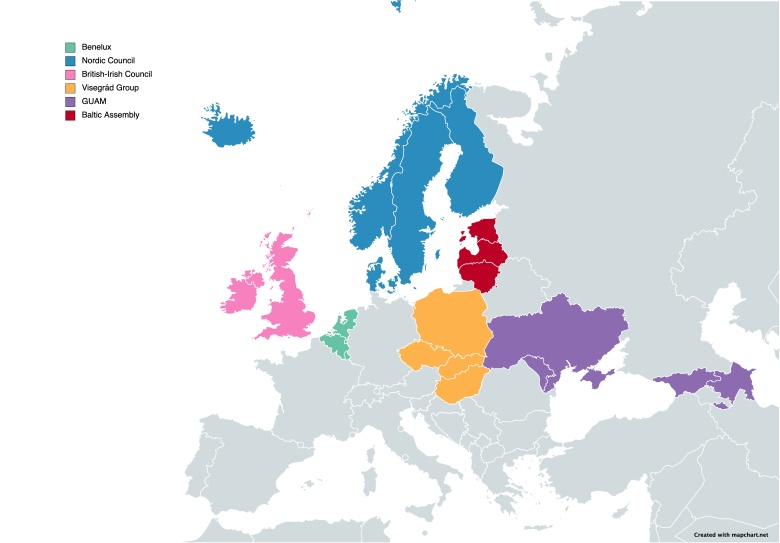 Nienakładające się sojusze regionalne w Europie