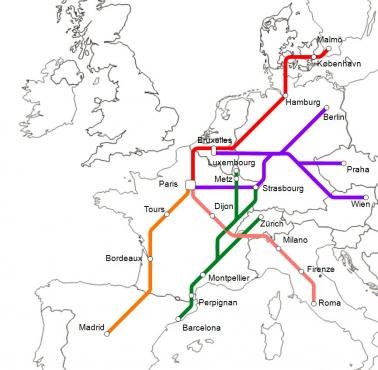 Francuskie plany stworzenia sieci kolejowych połączeń nocnych między Paryżem, a Madrytem, Rzymem, Berlinem i Kopenhagą