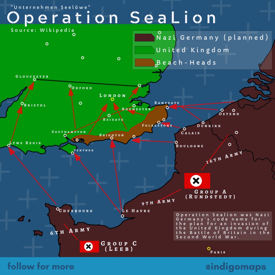 Operacja Lew Morski – niezrealizowany plan zbrojnej inwazji Niemiec na Wielką Brytanię zaplanowaną na wrzesień 1940