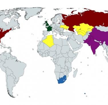 Kraje i terytoria, gdzie doszło do testów jądrowych (do celów wojskowych i pokojowych)