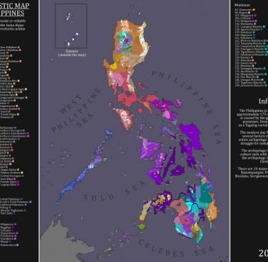 Etnolingwistyczna mapa Filipin, 2021