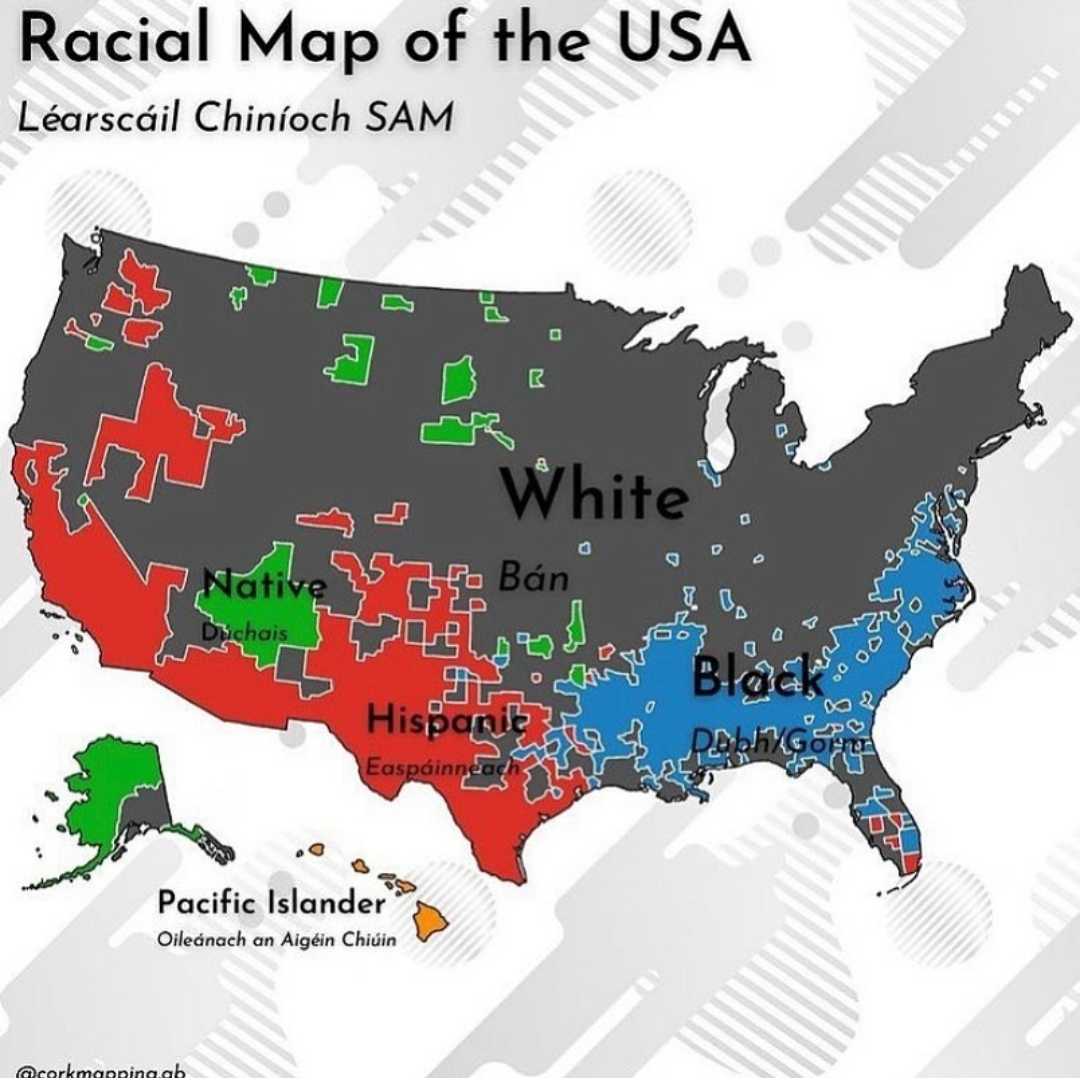 Rasowa mapa USA