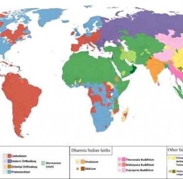 Najpopularniejsze religie na całym świecie