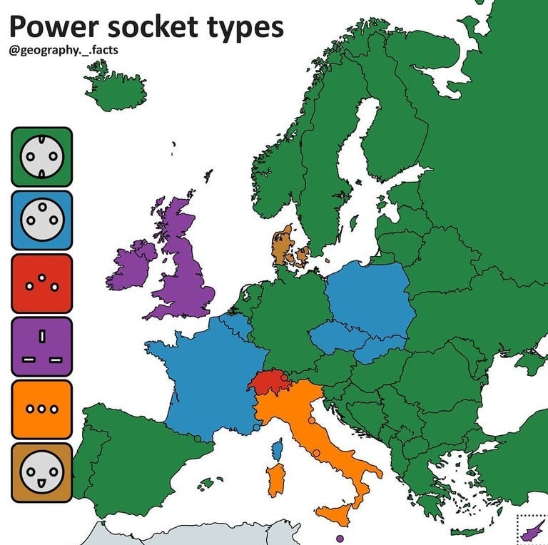 Standardy gniazdek w państwach europejskich