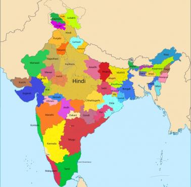 Dominujące języki Indii
