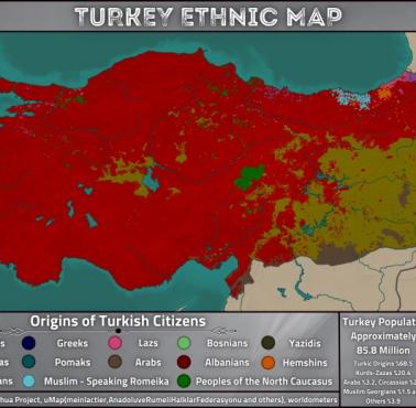 Mapa etniczna Turcji