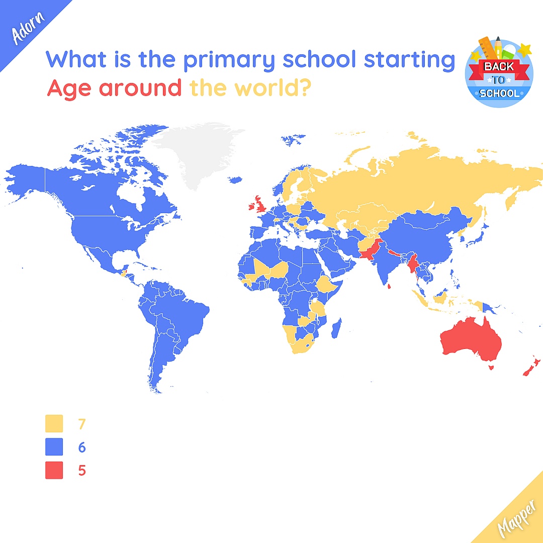 Wiek rozpoczęcia szkoły podstawowej na świecie