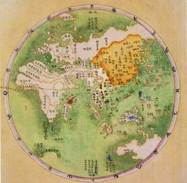 Chińska mapa półkuli wschodniej z 1799 r.