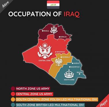 Strefy okupacyjne w Iraku w 2003 roku