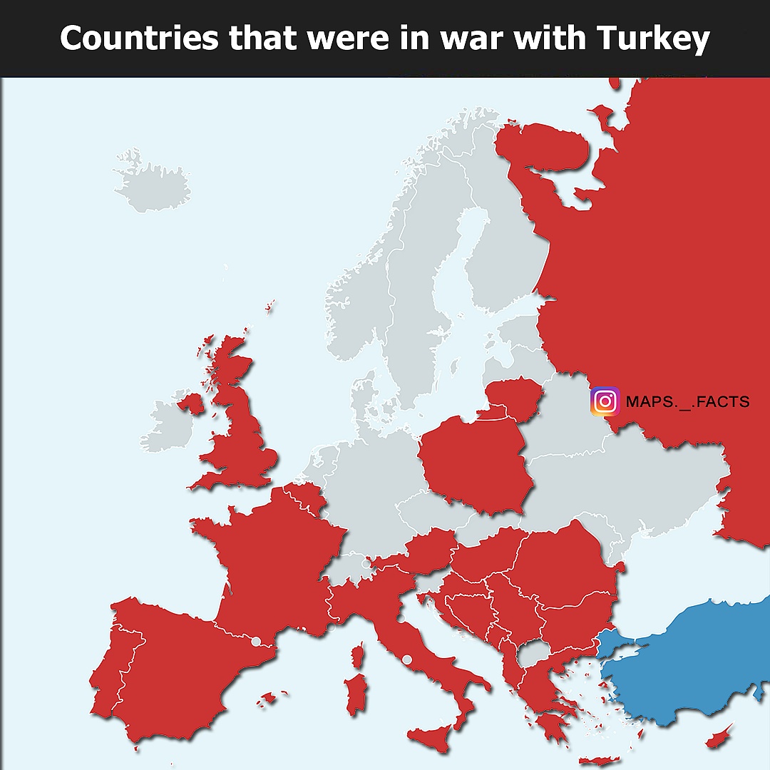 Kraje, które prowadziły wojnę z Turcją (Imperium Osmańskie)