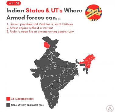 Specjalne uprawnienia indyjskich sił zbrojnych (źródło ustawa AFSPA)