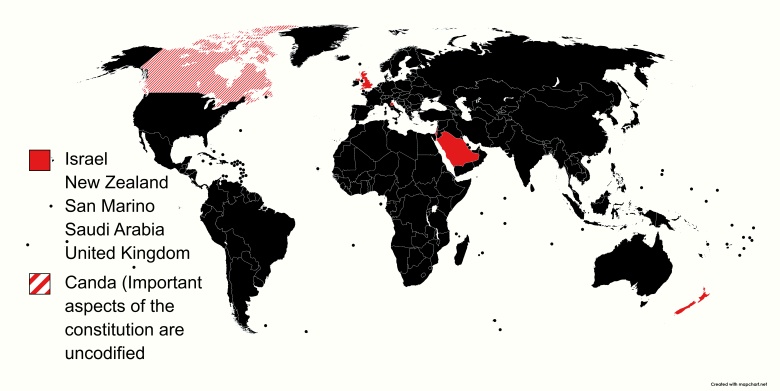 Kraje bez pisemnej konstytucji