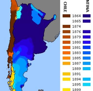 Ewolucja terytorialna Argentyny i Chile 1864-1908