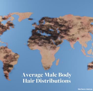 Owłosienie mężczyzn na świecie, występowanie oraz gęstość
