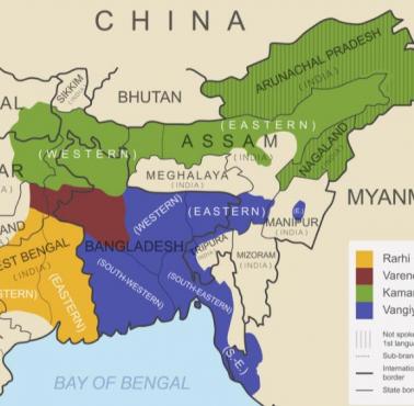 Języki bengalsko-assamski w Azji