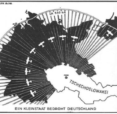 Plakat propagandowy III Rzeszy usprawiedliwiający okupację tego kraju