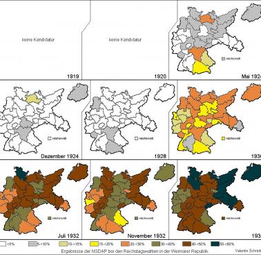 Jak i gdzie oddawano głosy na NSDAP w Niemczech od 1924-1933 roku