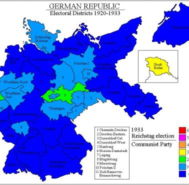 Jak i gdzie oddawano głosy na komunistów w Niemczech od 1922-1933 roku