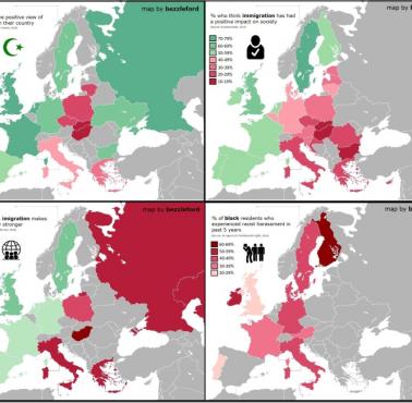 Stosunek obywateli europejskich państw do muzułmanów i czarnoskórych