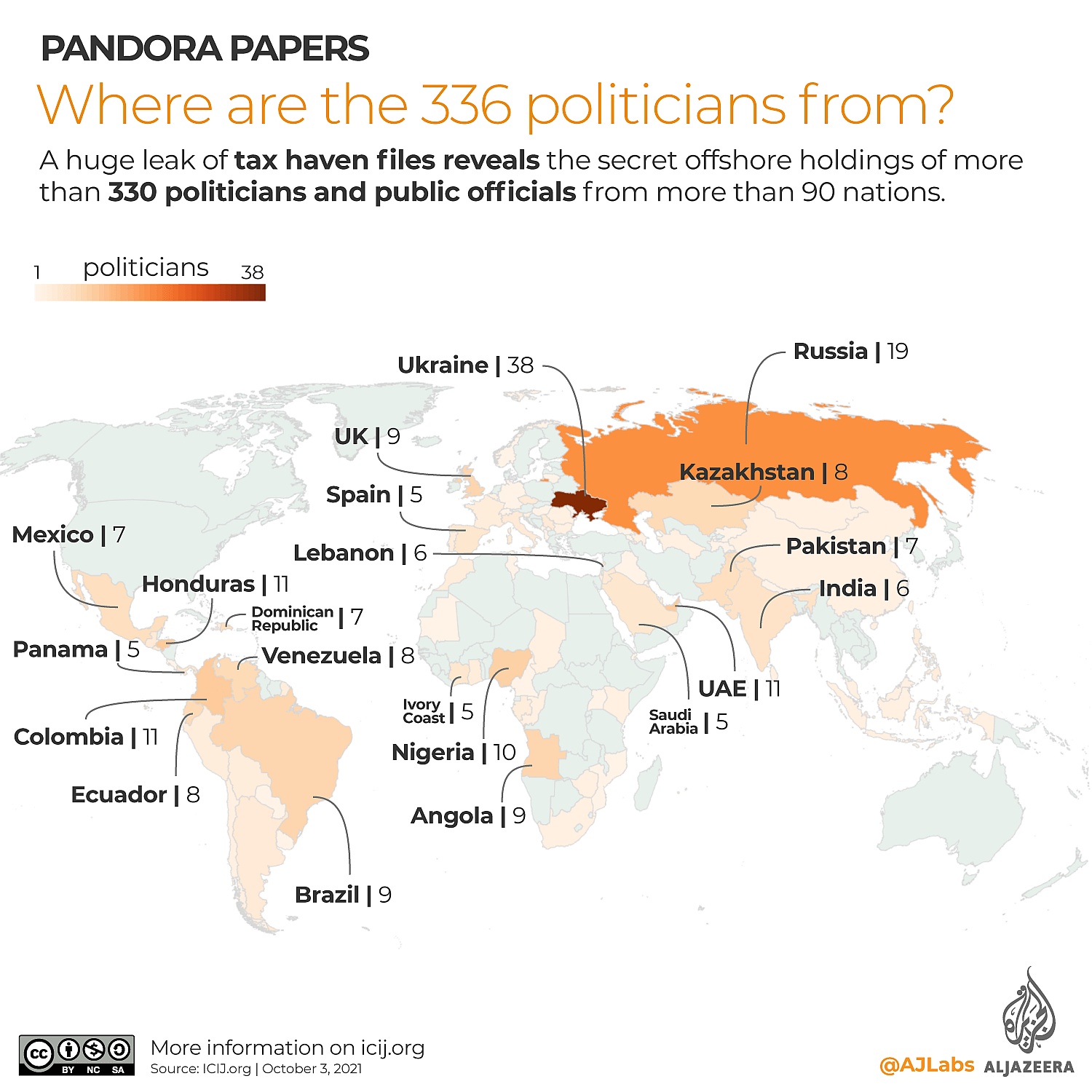 Skąd pochodzą politycy zamieszani w aferze Pandora Papers