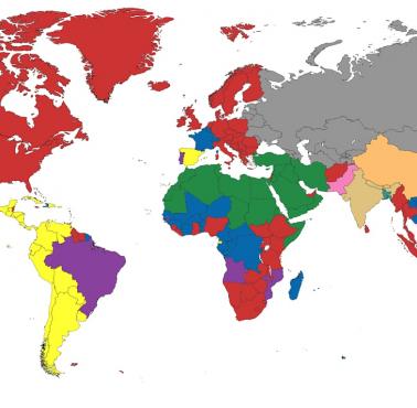 Najczęściej używany język w każdym kraju spośród 10 najczęściej używanych języków