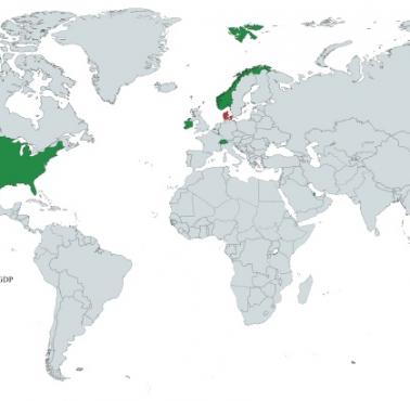 Kraje o wyższym PKB na mieszkańca niż Dania, 2021