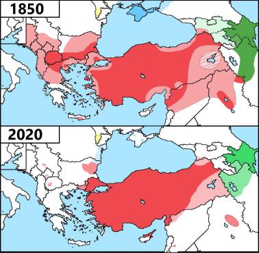 Ludy tureckie w roku 1850 i 2020