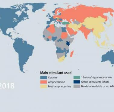 Najpopularniejsze narkotyki w Europie, 2018