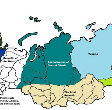 Możliwy potencjalny podział Rosji na wiele niezależnych państw