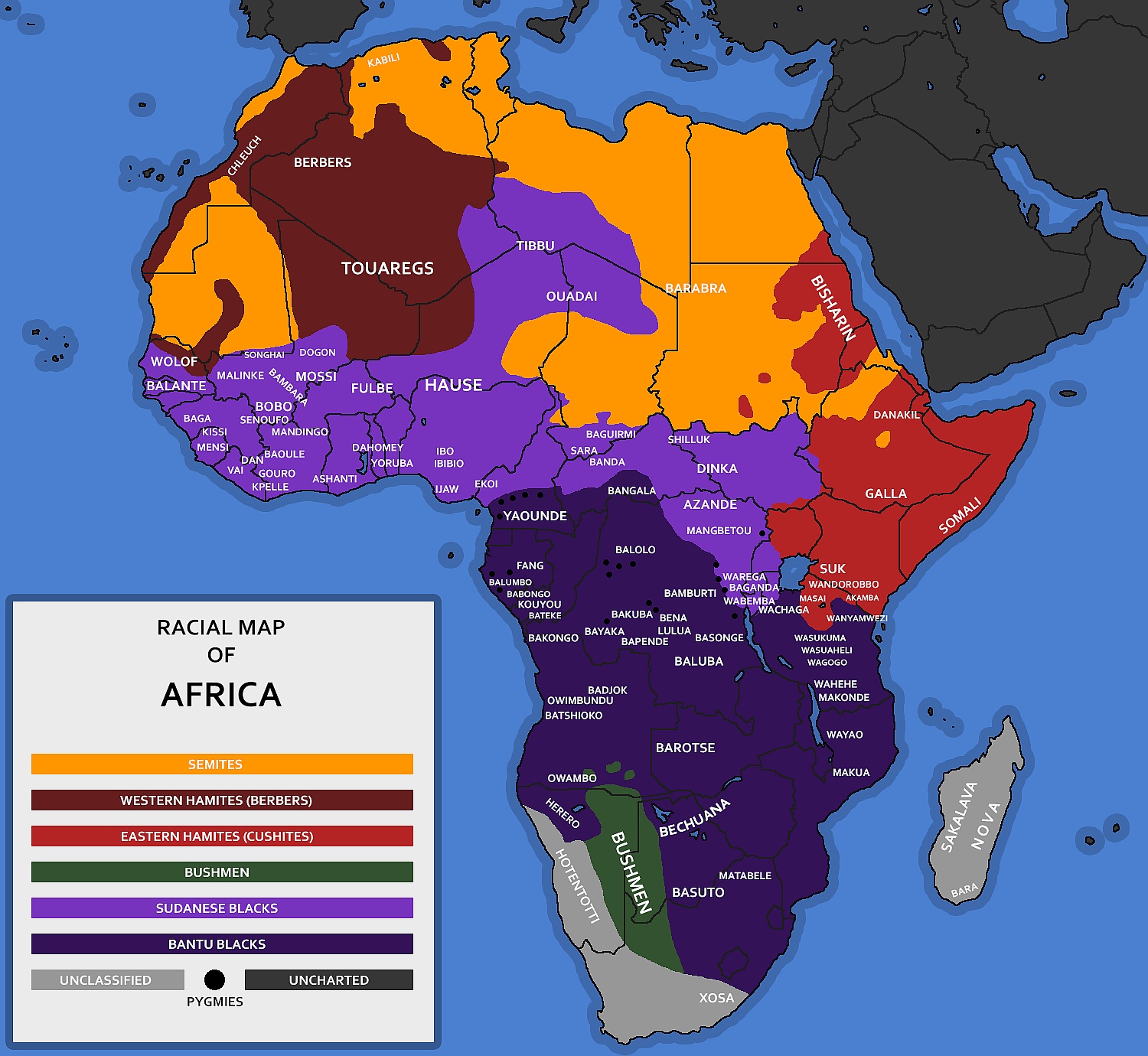 Rasowa mapa Afryki