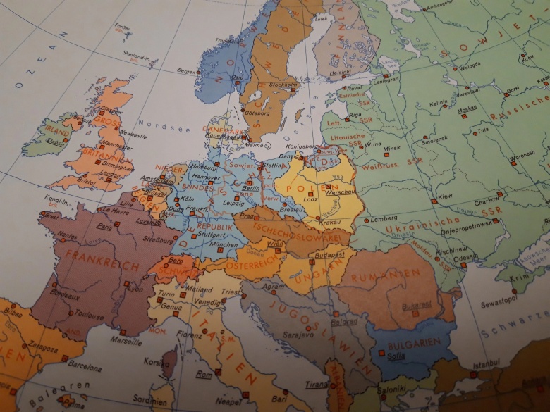 Niemiecka mapa Europy z 1965 roku
