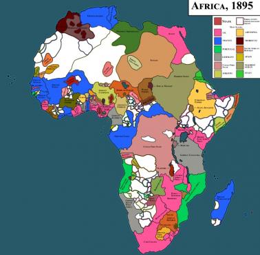 Mapa Afryki, 1895