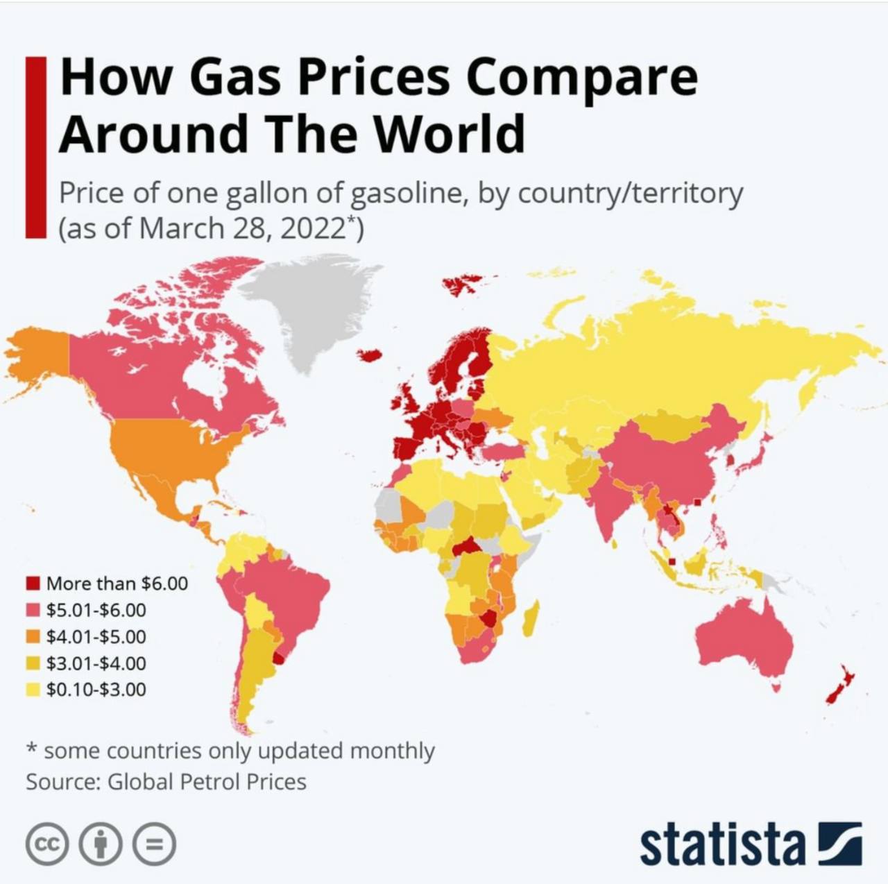 Ceny benzyny na świecie na dzień 28 marca 2022
