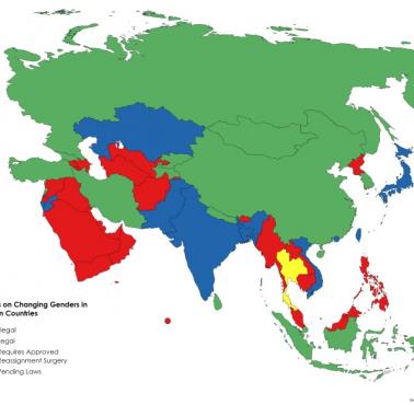 Przepisy dotyczące zmiany płci w krajach azjatyckich