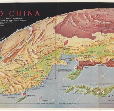Geopolityka: Reliefowa mapa Chin z 1955 roku