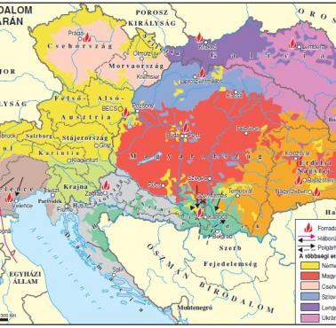Mapa etniczna Austii w 1848 roku