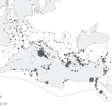 Największe miasta (ośrodki miejskie) Imperium rzymskiego, 117 r. n.e.