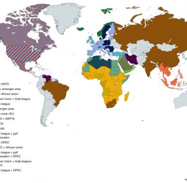 Mapa dzisiejszych sojuszy na świecie