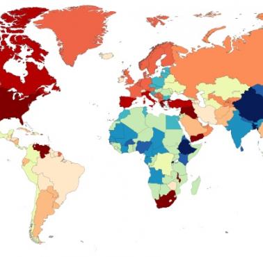 Zmiany w medianie dochodu gospodarstw domowych na świecie w latach 2010-2020