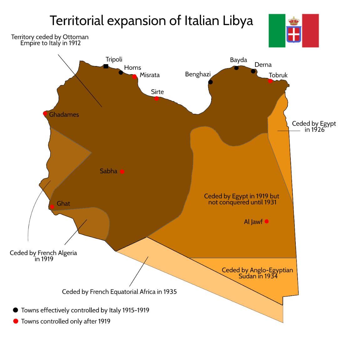 Ekspansja terytorialna włoskiej Libii (w tym podboje Mussoliniego)