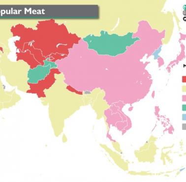 Najpopularniejsze mięso w krajach azjatyckich, 2018