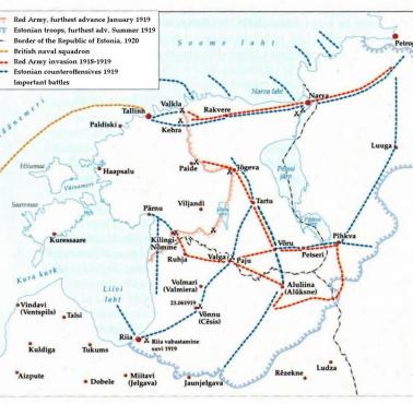 Estońskie wojny wyzwoleńcze przeciwko Rosjanom, Łotyszom i Niemcom, 1919-1920