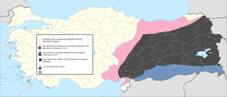 Pretensje i roszczenia Ormian (Armenia Zachodnia) i Kurdów (Kurdystan Północny) we wschodniej Turcji, 1919, 1945