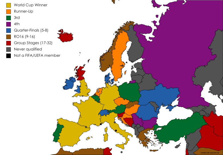 Sukcesy europejskich krajów w Mistrzostwach Świata FIFA, 2021