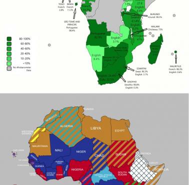 Języki urzędowe Afryki, języki używane w domach