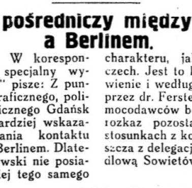 "Dziennik Wileński" z 1 czerwca 1932 roku o pośrednictwie między Moskwą, a Berlinem